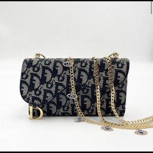 Dior Trotter Oblique Jacquard Belt Bag w/Evil Eye Chain